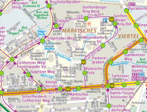 BVG Fahrplan f�r das M�rkische-Viertel